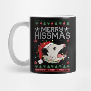 Funny Xmas Merry Hissmas Possum Lovers Opossum Christmas Mug